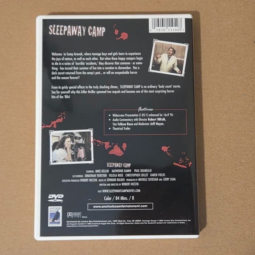 SLEEPAWAY CAMP Survival Kit DVD, 2002, 4 Disc Set with Brochure & Bonus 4th DVD