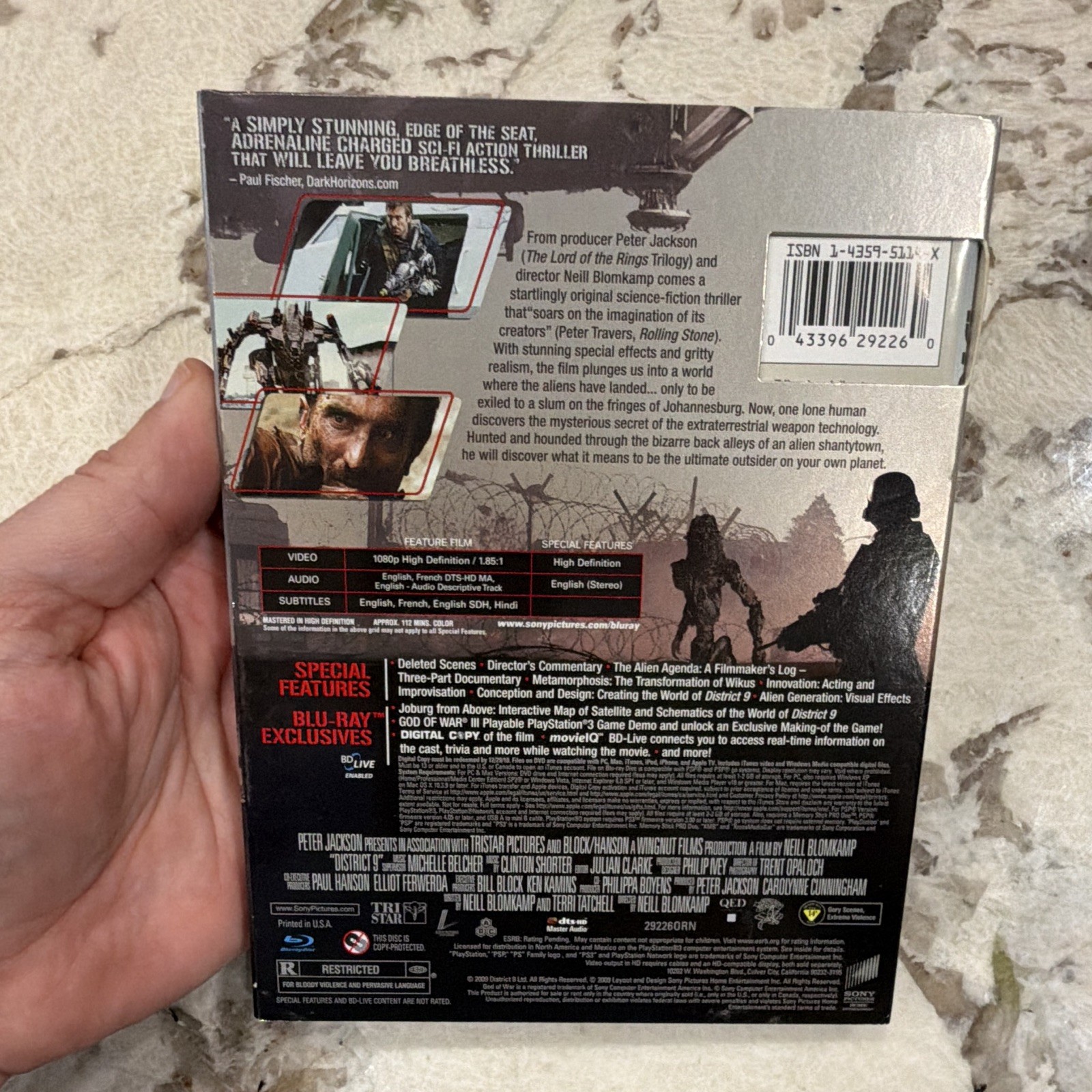 District 9 Blu-ray 2-Disc Rare Slipcover Digital Copy R Sharlto Copley Blomkamp