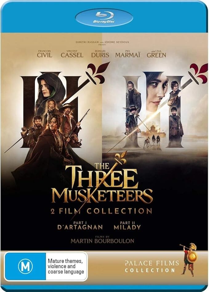The Three Musketeers D’Artagnan & Milady (2023) Blu-Ray NEW (USA Compatible)