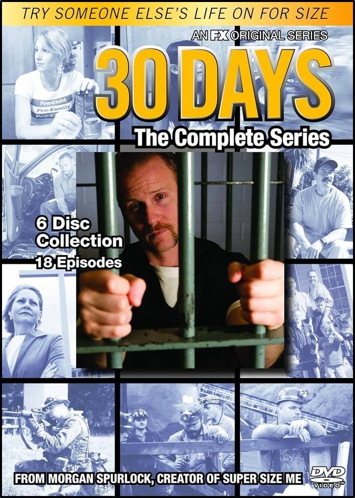 30 Days: The Complete Series – all 18 episodes on 6 SUPER-CLEAN DVDs – LOW SHIP