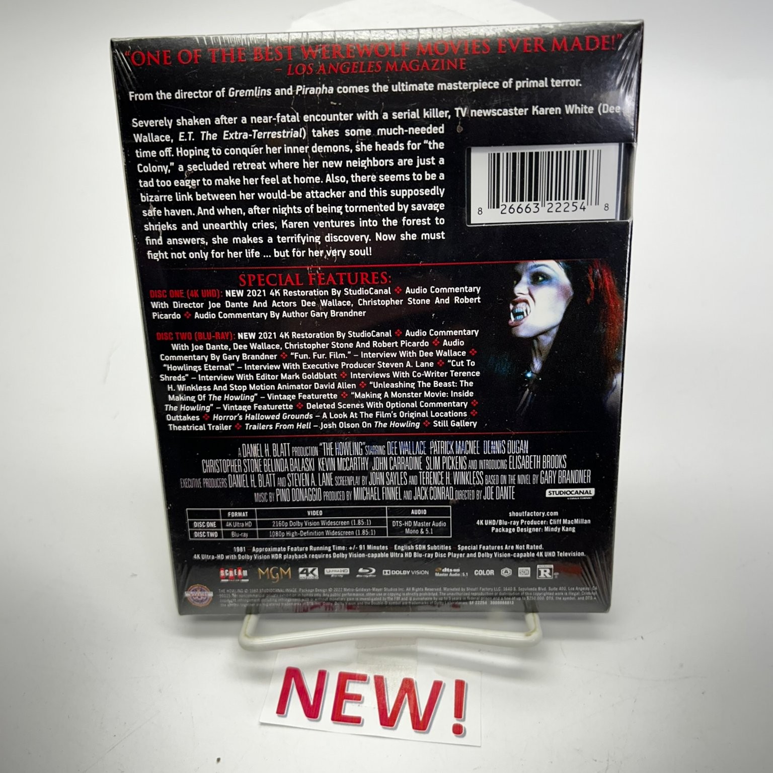 The Howling 4K UHD Blu-ray 1981 Collector’s Edition Joe Dante Dee Wallace