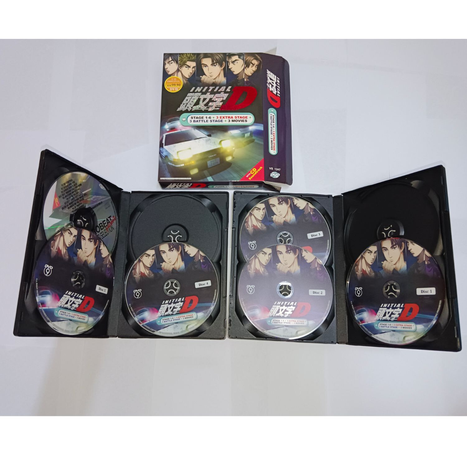 DVD INITIAL D (Stage 1-6)+3 Movies+Extra COMPLETE SET Ship From USA