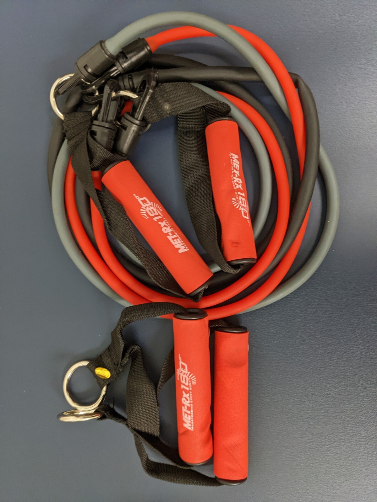 New Met-Rx 180 Resistance Bands Set Includes 4 Handles & 3 Different Bands