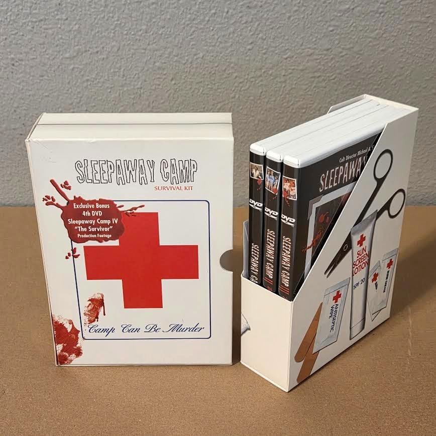 SLEEPAWAY CAMP Survival Kit DVD, 2002, 4 Disc Set with Brochure & Bonus 4th DVD