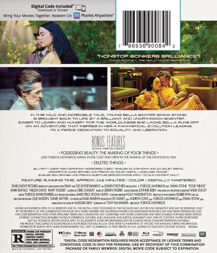 Poor Things (Blu-ray) NEW
