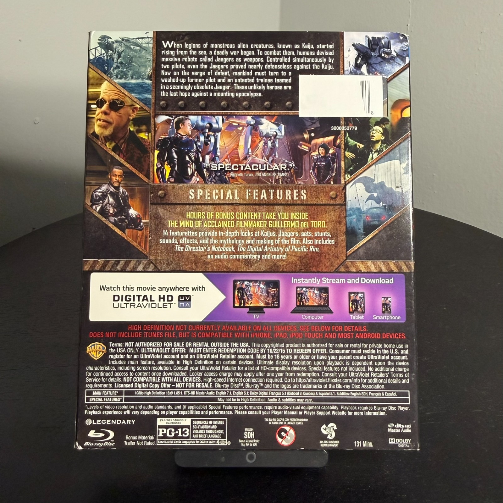 Pacific Rim Blu-ray DVD 2013 3 Discs W/Slipcover