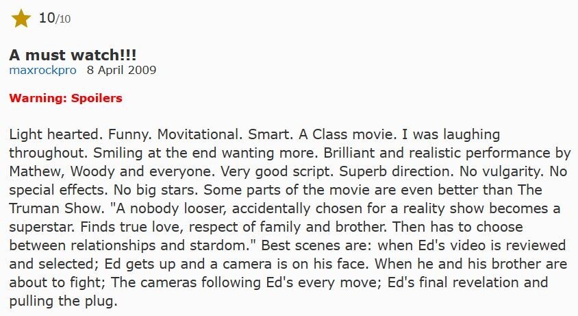 EDtv (DVD,1999,Collector’s Edition,Widescreen)Matthew McConaughey,Not a Scratch!