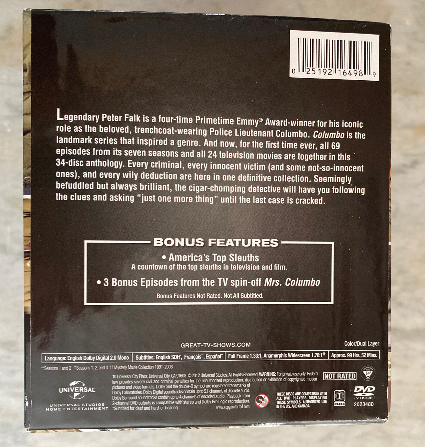 Columbo: The Complete Series DVD 34-Disc Box Set Region 1 – USA
