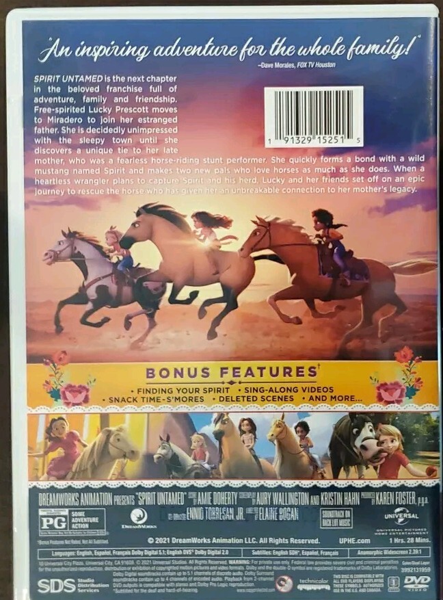 Spirit Untamed -The Movie (DVD, 2021, Widescreen AC-3 Dreamworks) VGC