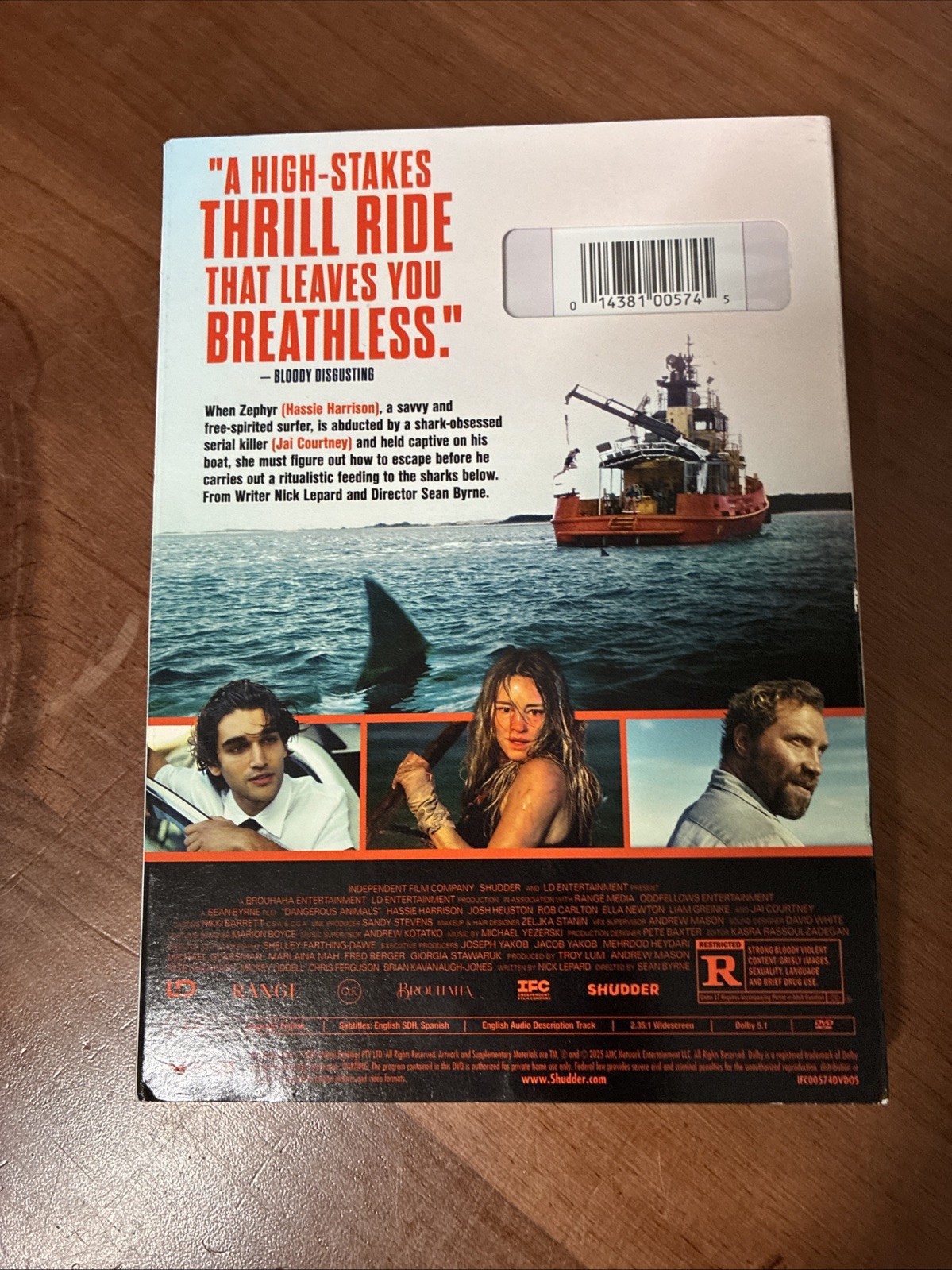 Dangerous Animals New DVD W/Slipcover