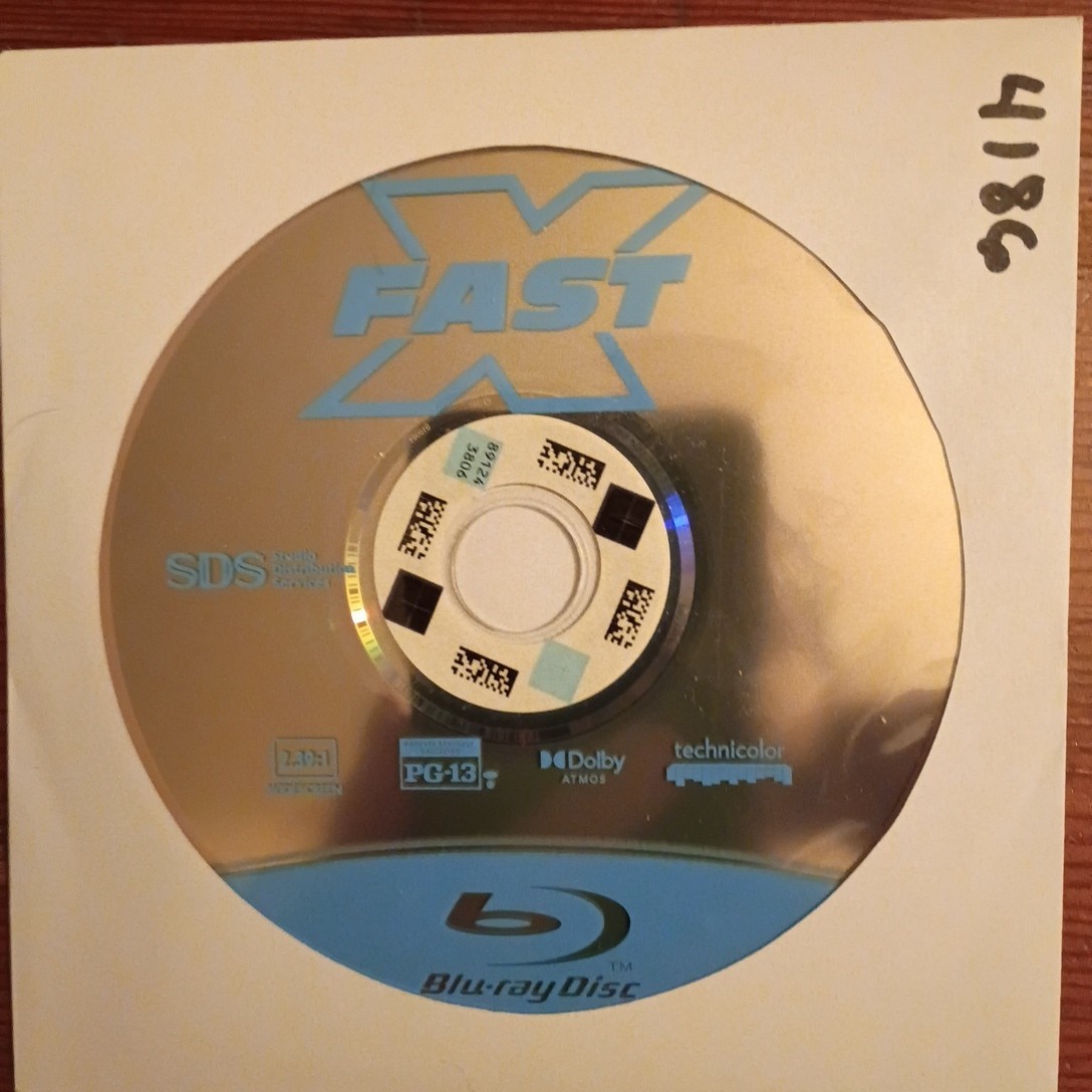 Fast X (Blu-ray, 2023)Rdbx Disc Only 4186