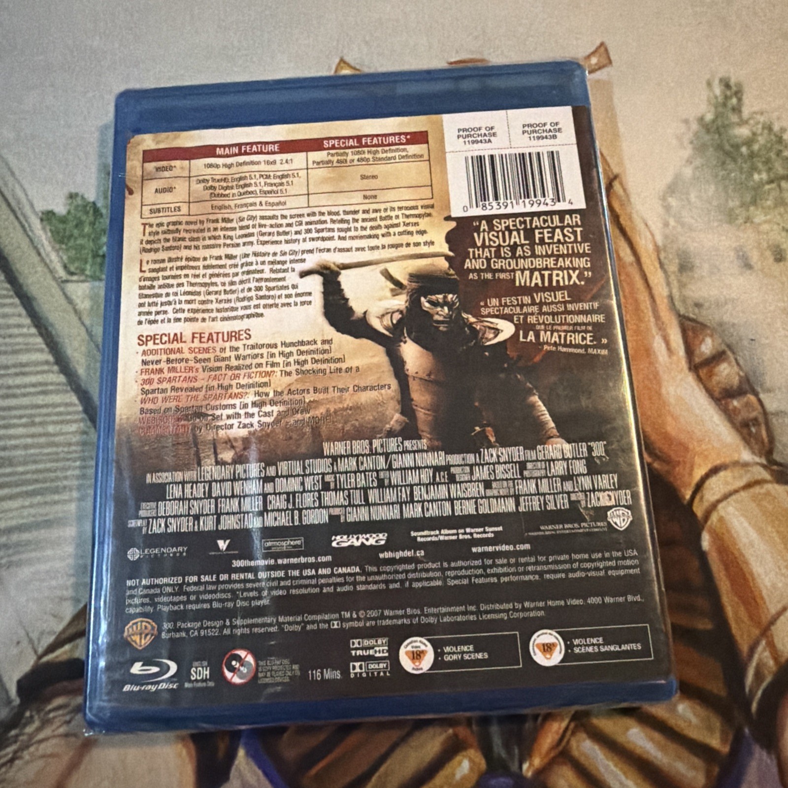 300 (Blu-ray Disc, 2007) Brand New Sealed