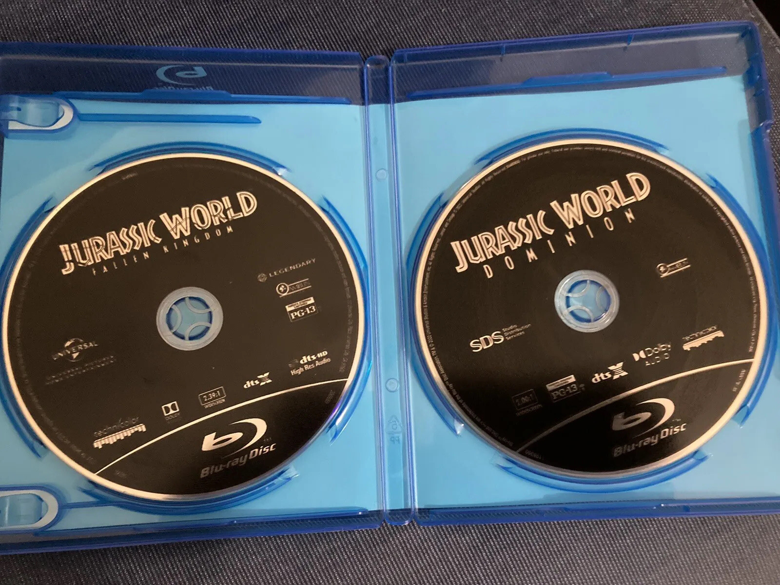 Jurassic World Trilogy Fallen Kingdom Dominion Blu-ray 3 Movies