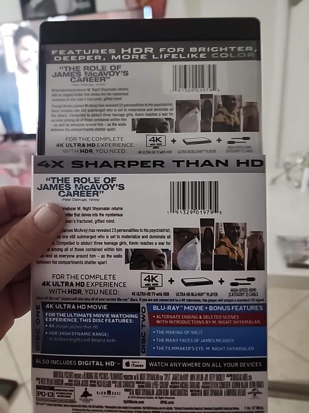 Split (4K Ultra HD, Blu-ray, No Digital, With Rare Custom Made Slipcover 2016)