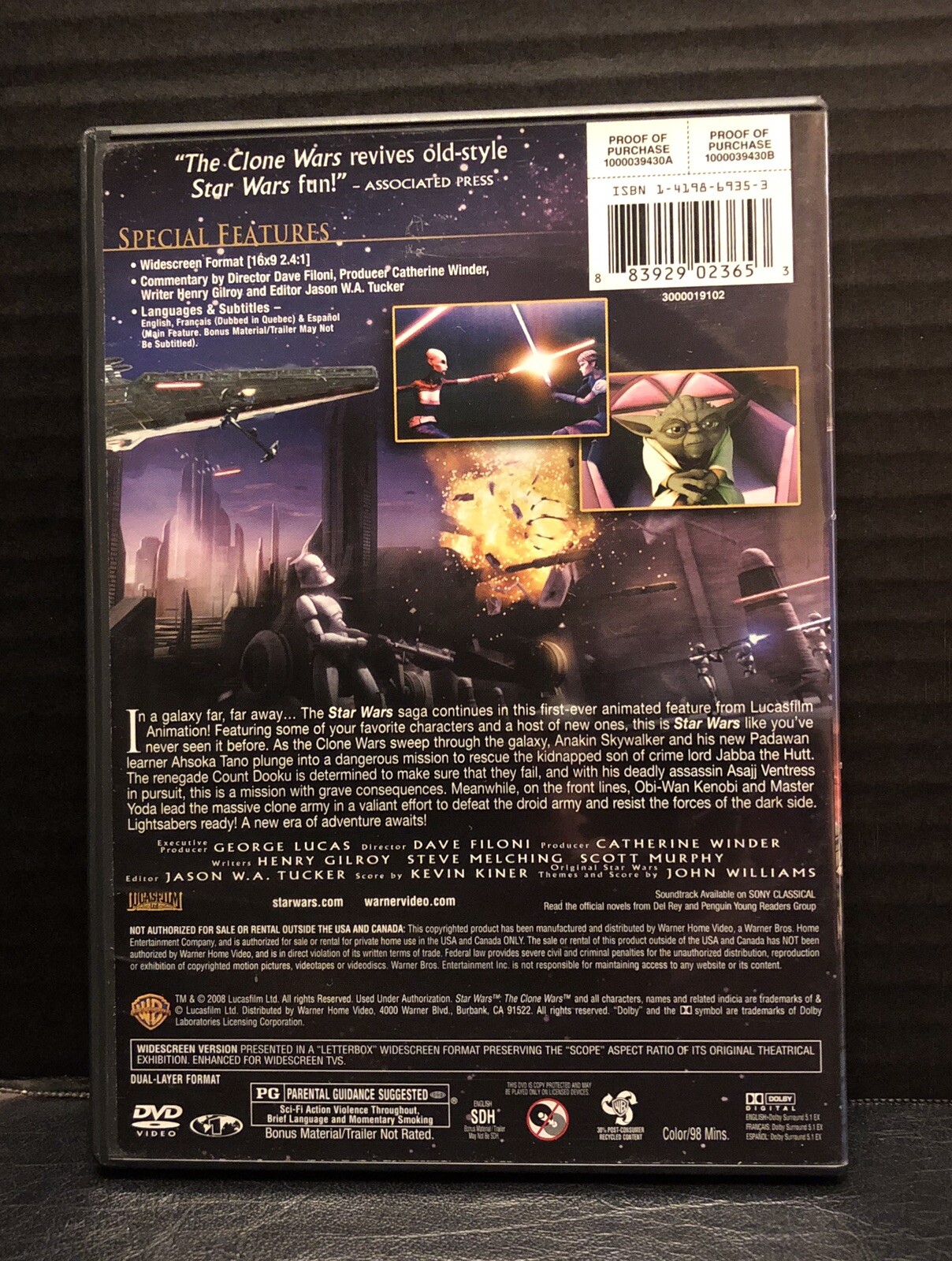 Star Wars – The Clone Wars – DVD – Dave Filoni – 2008 – Used