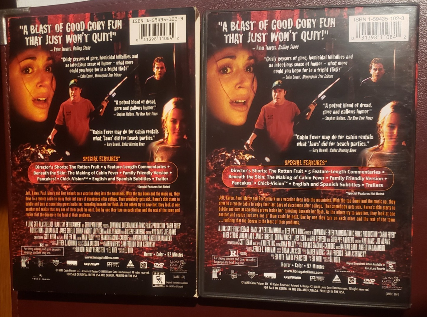 USED DVD- Cabin Fever (2002 Lion’s Gate) ***Buy 2 Get 1 FREE