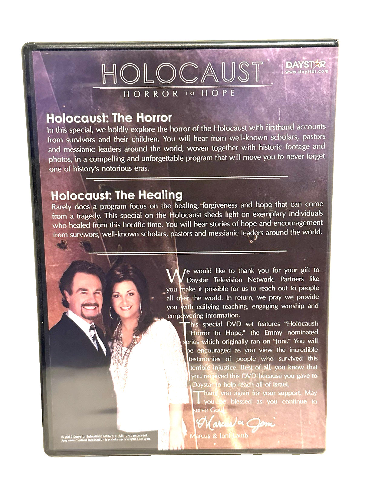 Holocaust: Horror To Hope, Marcus & Joni Lamb (2012, DVD) NEW FACTORY SEALED