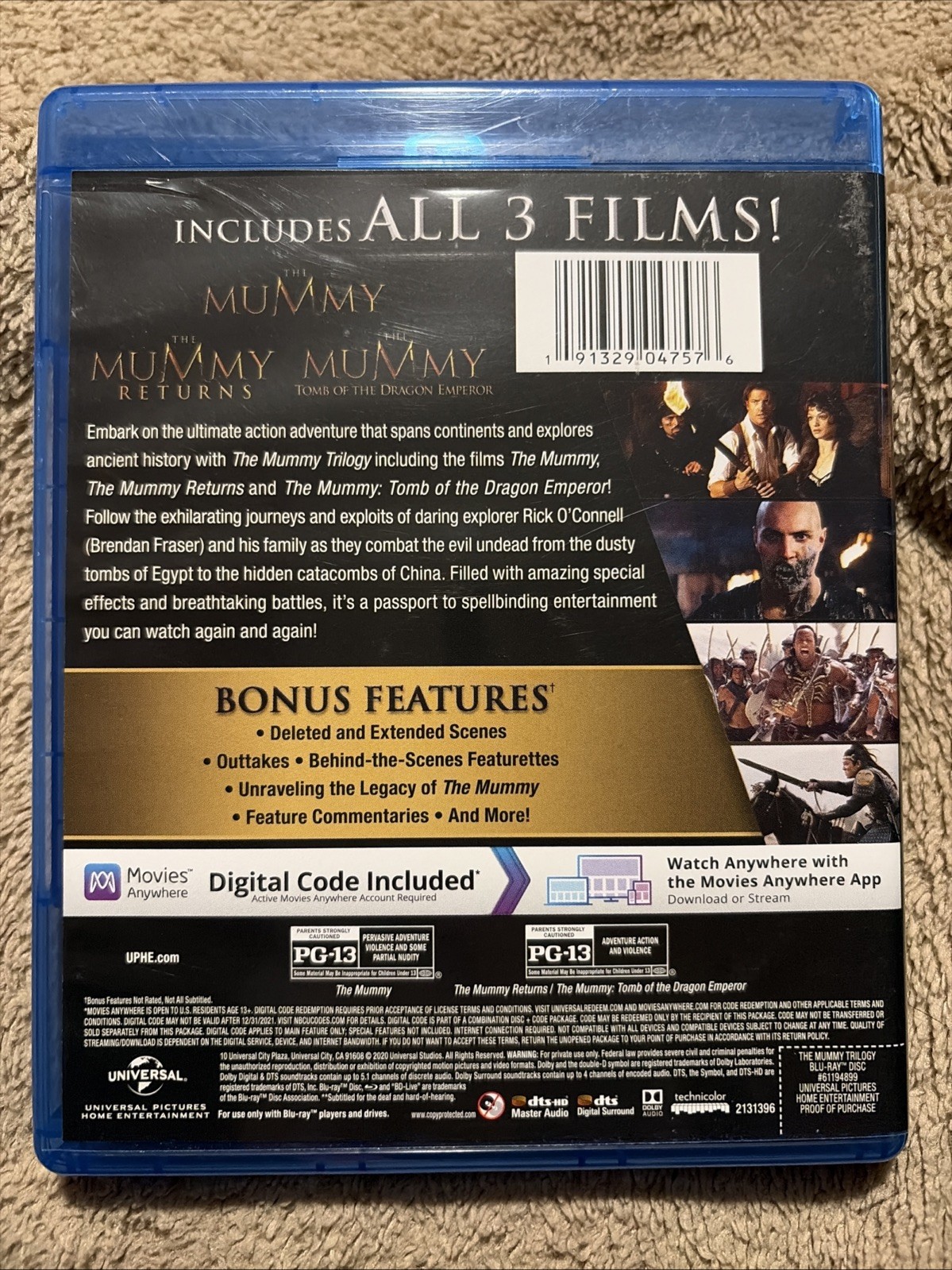 The Mummy Trilogy (Blu-ray) No Digital Code