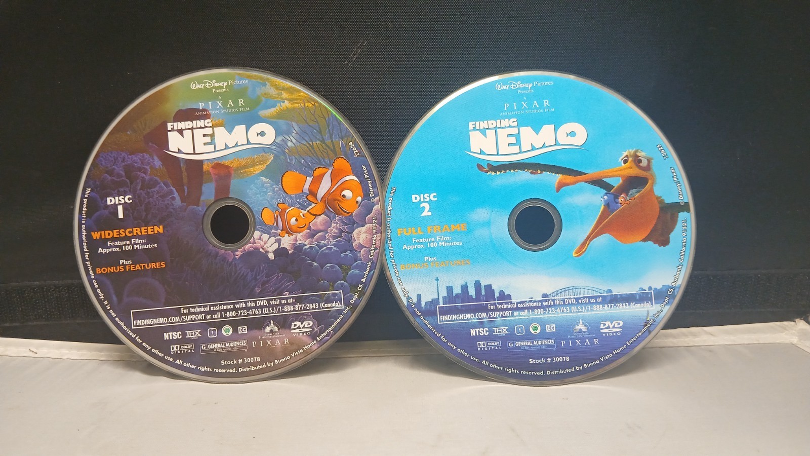 Finding Nemo DVD 2003 Full Frame Oskar Wide Screen NTSC Andrew Stanton Anime