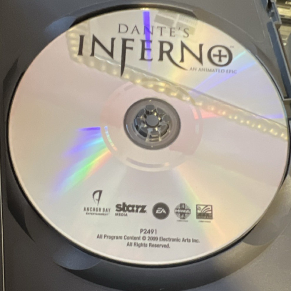 Dante’s Inferno An Animated Epic DVD 2009 Anchor Bay Starz P2491