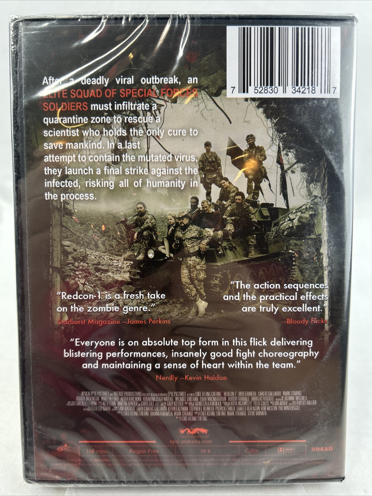 REDCON-1 (DVD, 2018) Zombie Action Horror Epic Pictures Dread NIB NEW SEALED