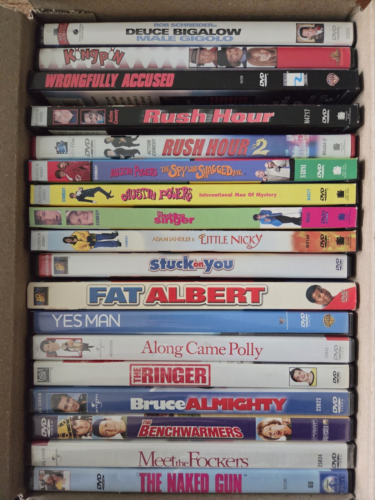 Large Lot Of 18 DVD’s – Comedy – Kingpin Rush Hour Austin Powers Jim Carey ++