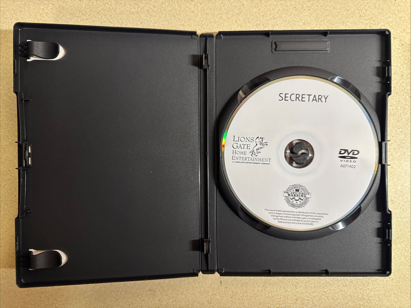 Secretary (DVD, 2003) James Spader Maggie Gyllenhaal