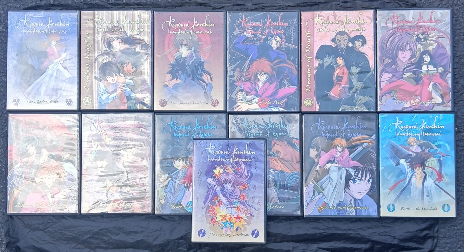 Rurouni Kenshin 13 DVD lot Wandering Samurai Legend of Kyoto AnimeWorks NTSC Pre