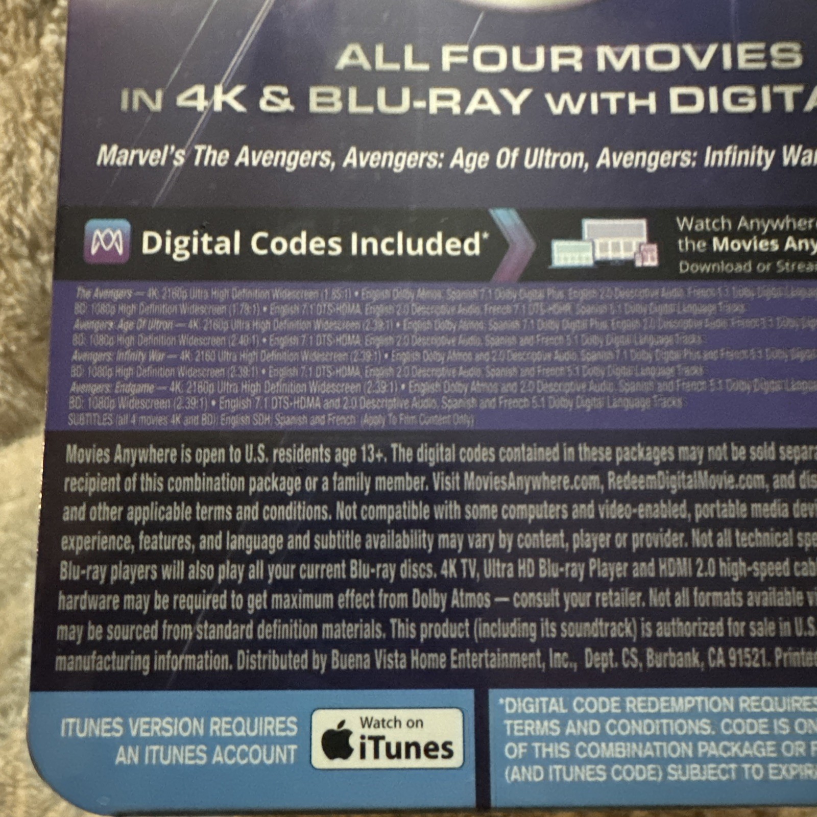 Avengers Steelbook 4k Ultra HD + Blu-Ray + Digital 4-Movie Collection New
