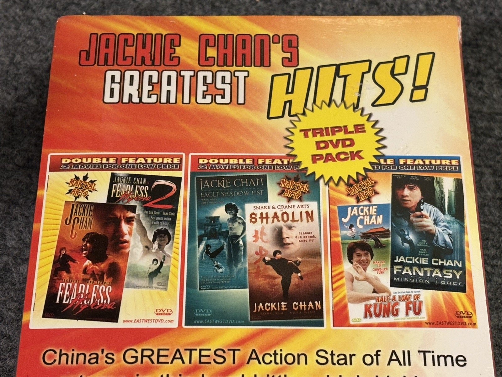 Jackie Chan’s Greatest Hits – Triple DVD Pack (6 Movies) – New Sealed
