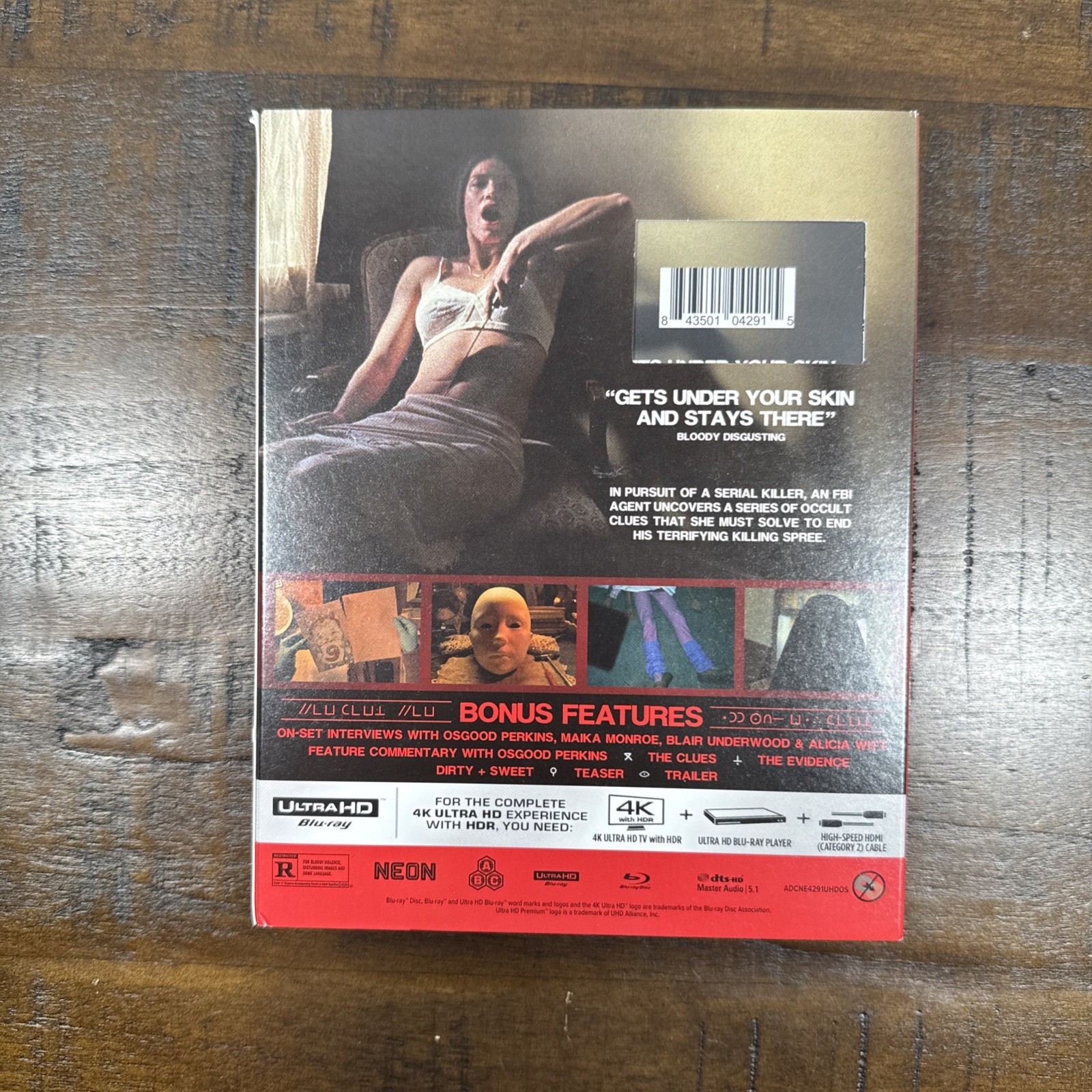 LONGLEGS 2024 4K UHD Blu-Ray & Slipcover Osgood Perkins/Nicolas Cage