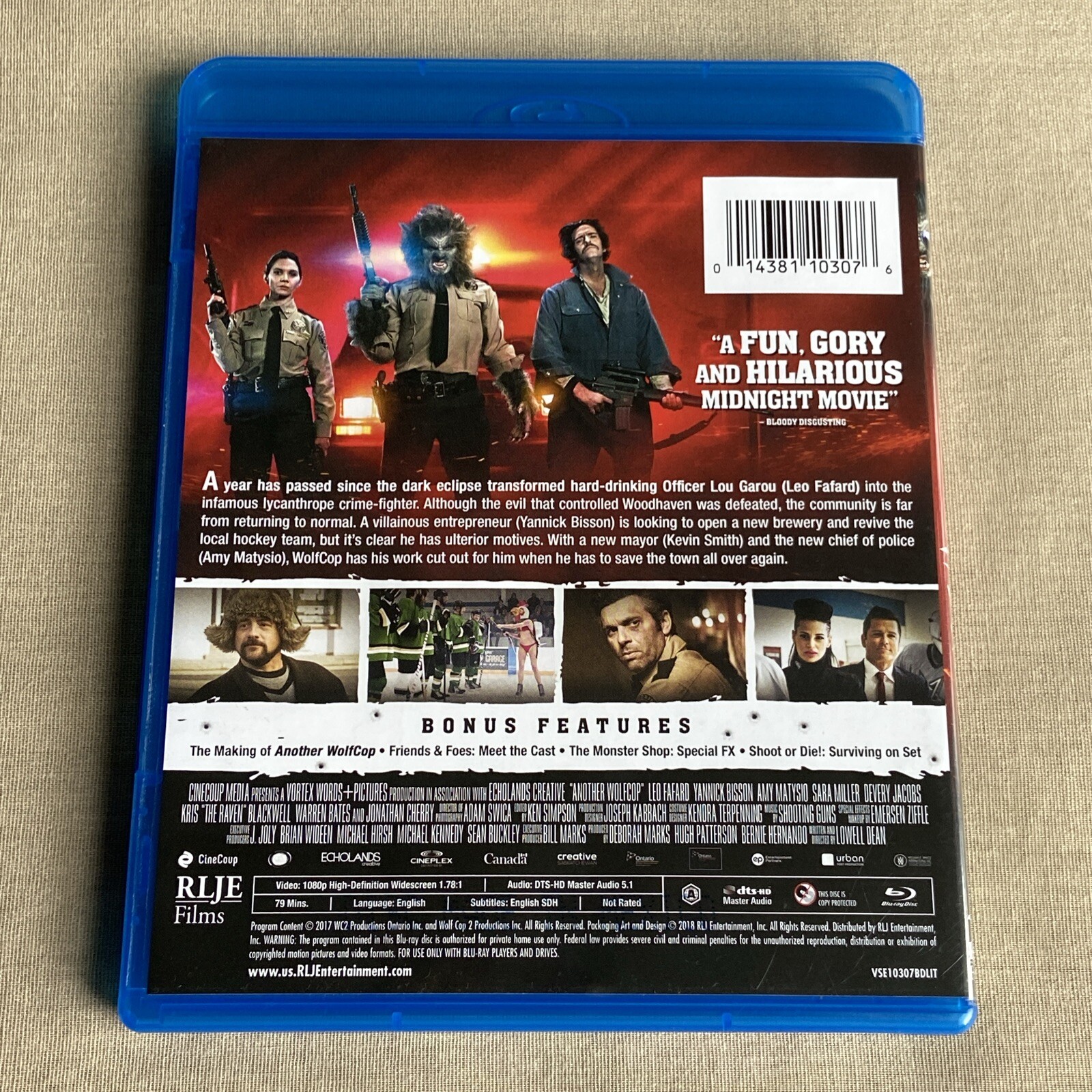 Another WolfCop (2) (Blu-Ray, 2017) Horror Comedy Dean Fafard Matysio Bisson +