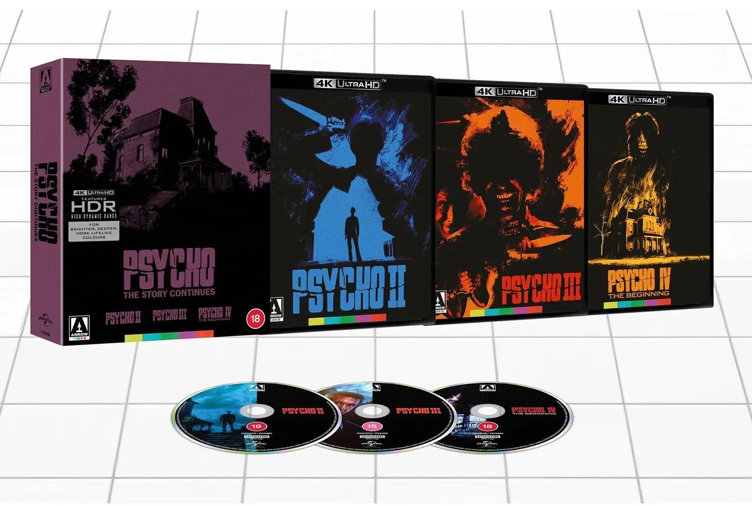PSYCHO THE STORY CONTINUES Psycho II &III & IV 4K UHD Blu-Ray 3 Movie Set NEW