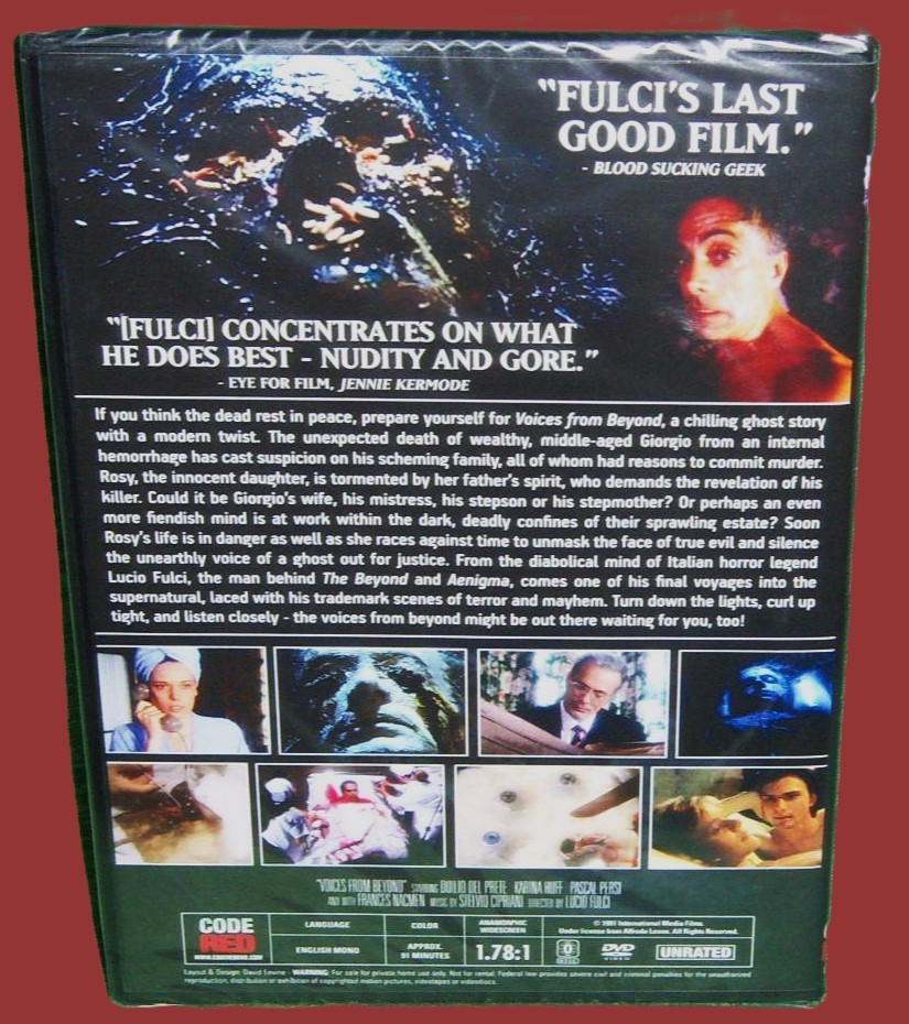 NEW RARE OOP SCORPION LUCIO FULCI VOICES FROM BEYOND CULT HORROR DVD 1991