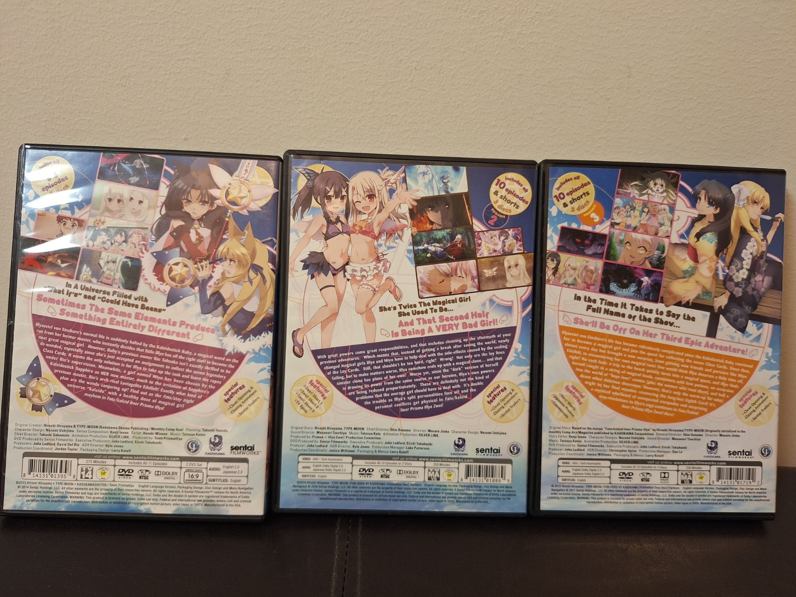 3 Dvds Lot FATE KALEID LINER PRISMA ILLYA 2WEI HERZ COMPLETE COLLECTION ANIME