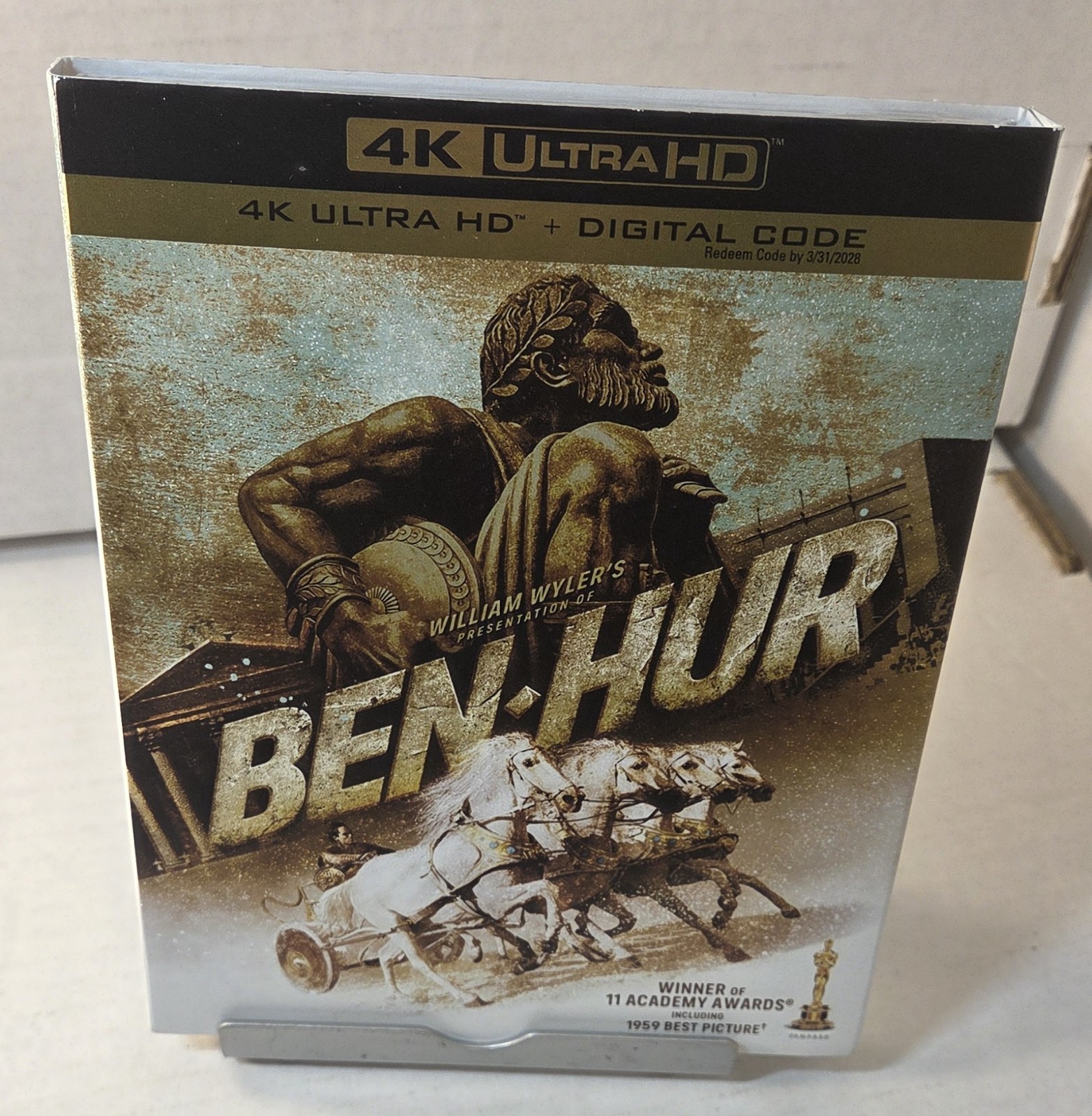 Ben-Hur (4K UHD, 1959) w/ Slipcover-NEW (Sealed)–Box Shipping with Tracking