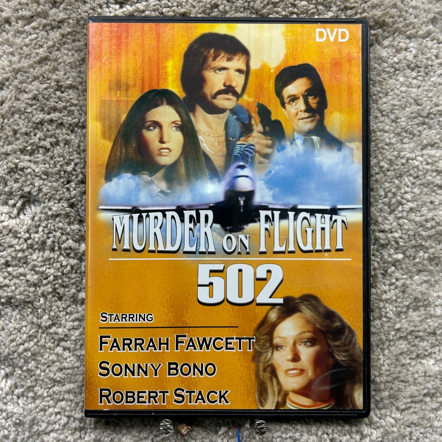 Murder on Flight 502 DVD 1975 Farrah Fawcett Sonny Bono Robert Stack Mystery