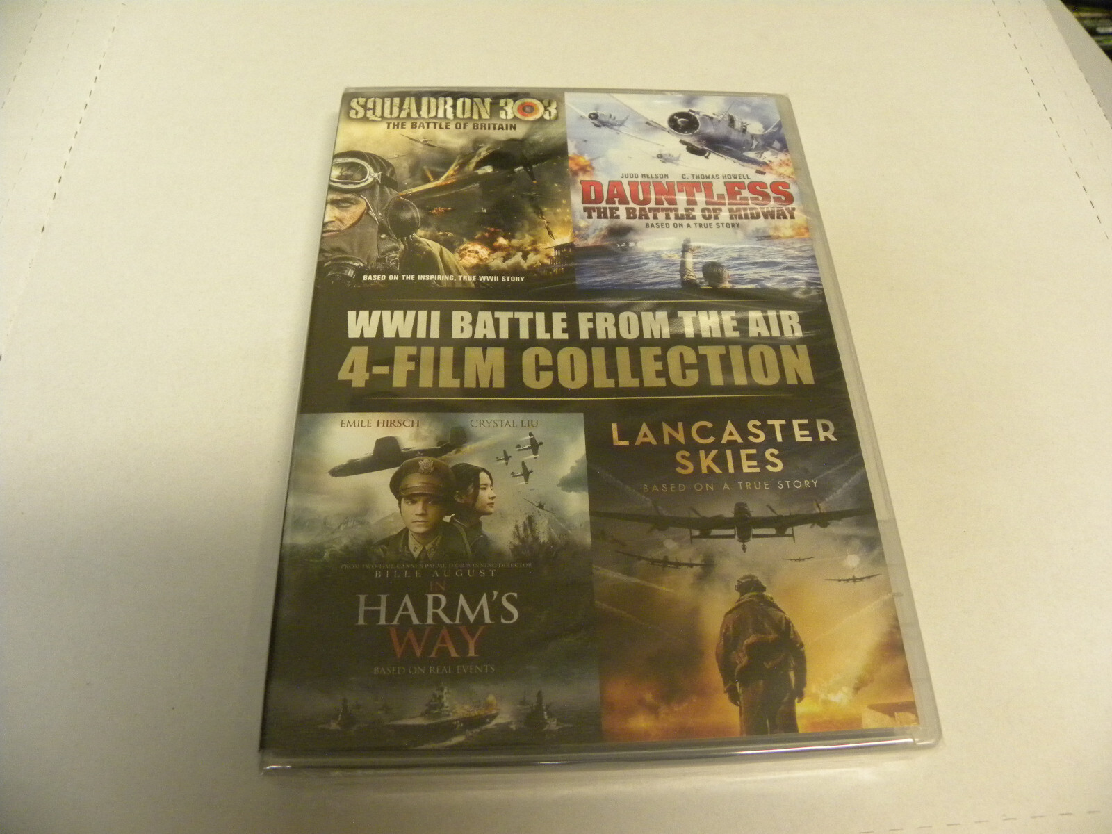 WWII 4 Films: Squadron 303, Dauntless, In Harms Way, Lancaster Skies [New DVD]
