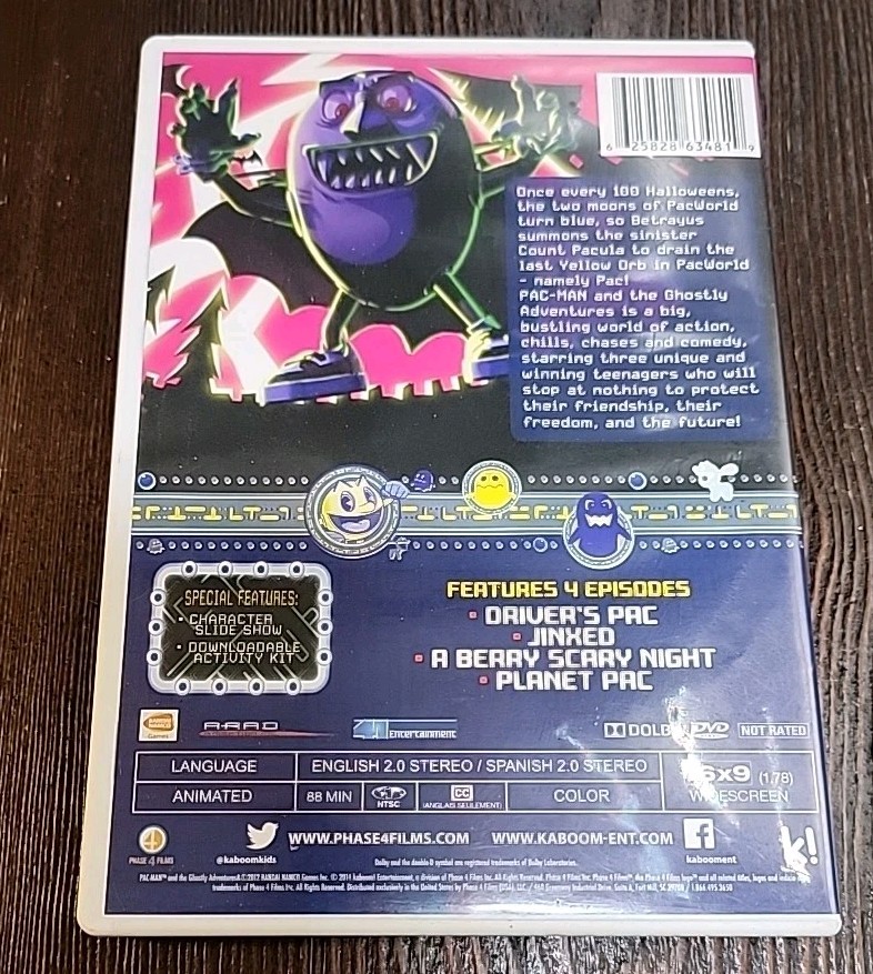 3 Lot Pac-Man The Ghostly Adventures Berry Scary Night Pac Is Back Ghost Patrol