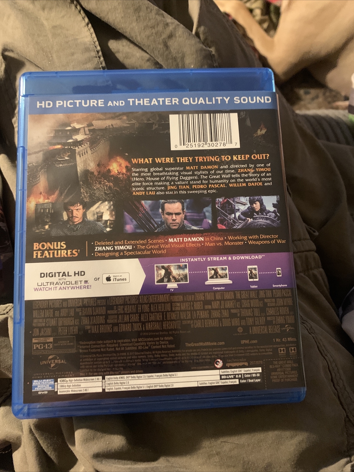 The Great Wall (Blu-ray, 2017)