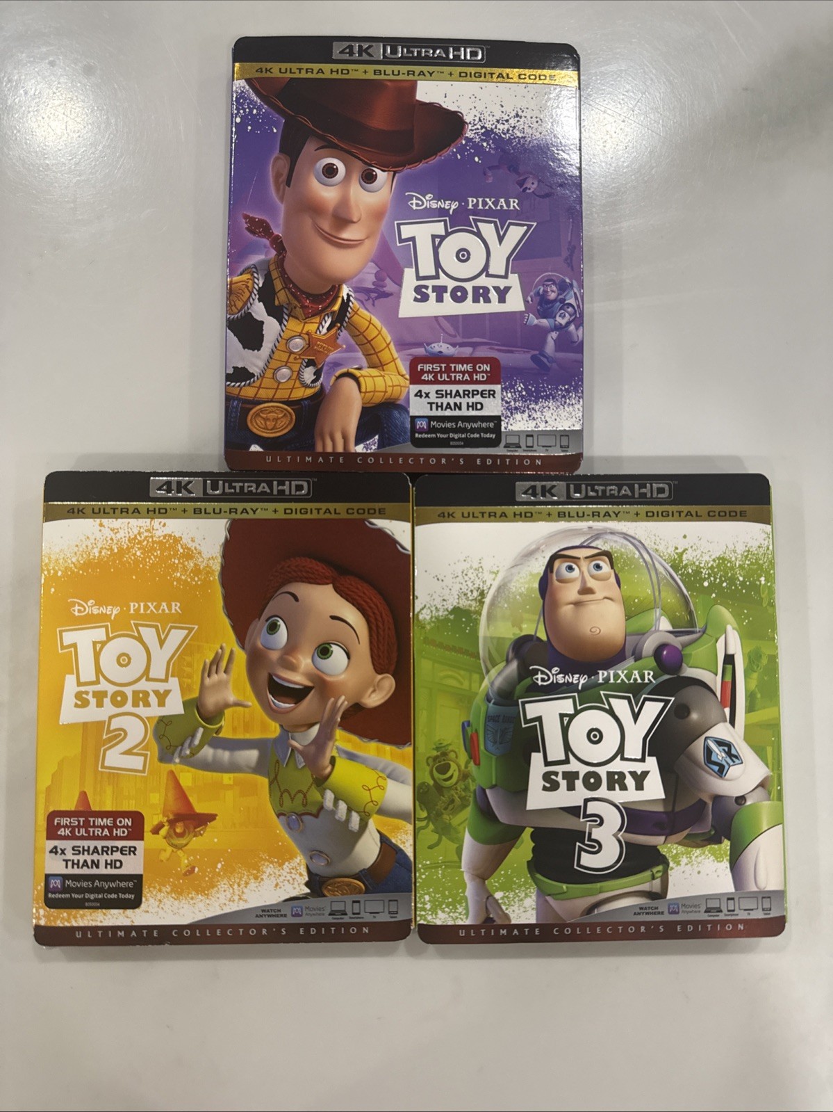 Toy Story 1 2 3 (4K UHD + Blu-ray) SLIPCOVERS No Digital 📦 SHIP