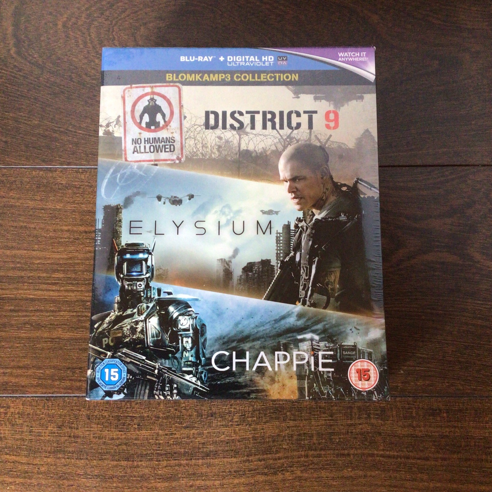 Blomkamp3 Collection: District 9, Elysium, Chappie (Blu-ray 2015, 3-Disc Boxset)