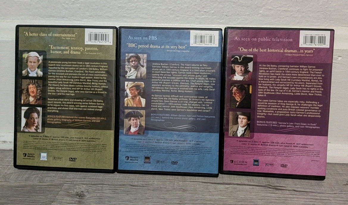 Garrow’s Law The Complete Collection Box Set 3 Seasons Acorn PBS (DVD, 2012)