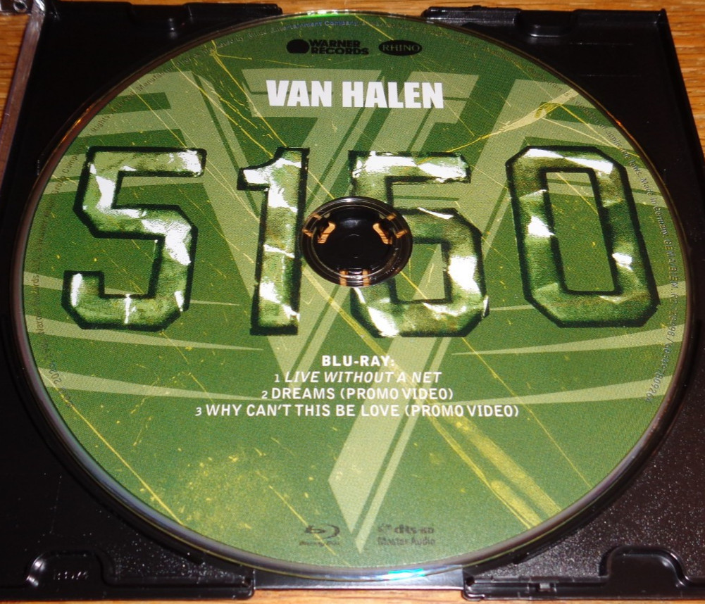 Van Halen Live Without A Net BLU-RAY from 5150 Expanded Edition 2026 DISC ONLY