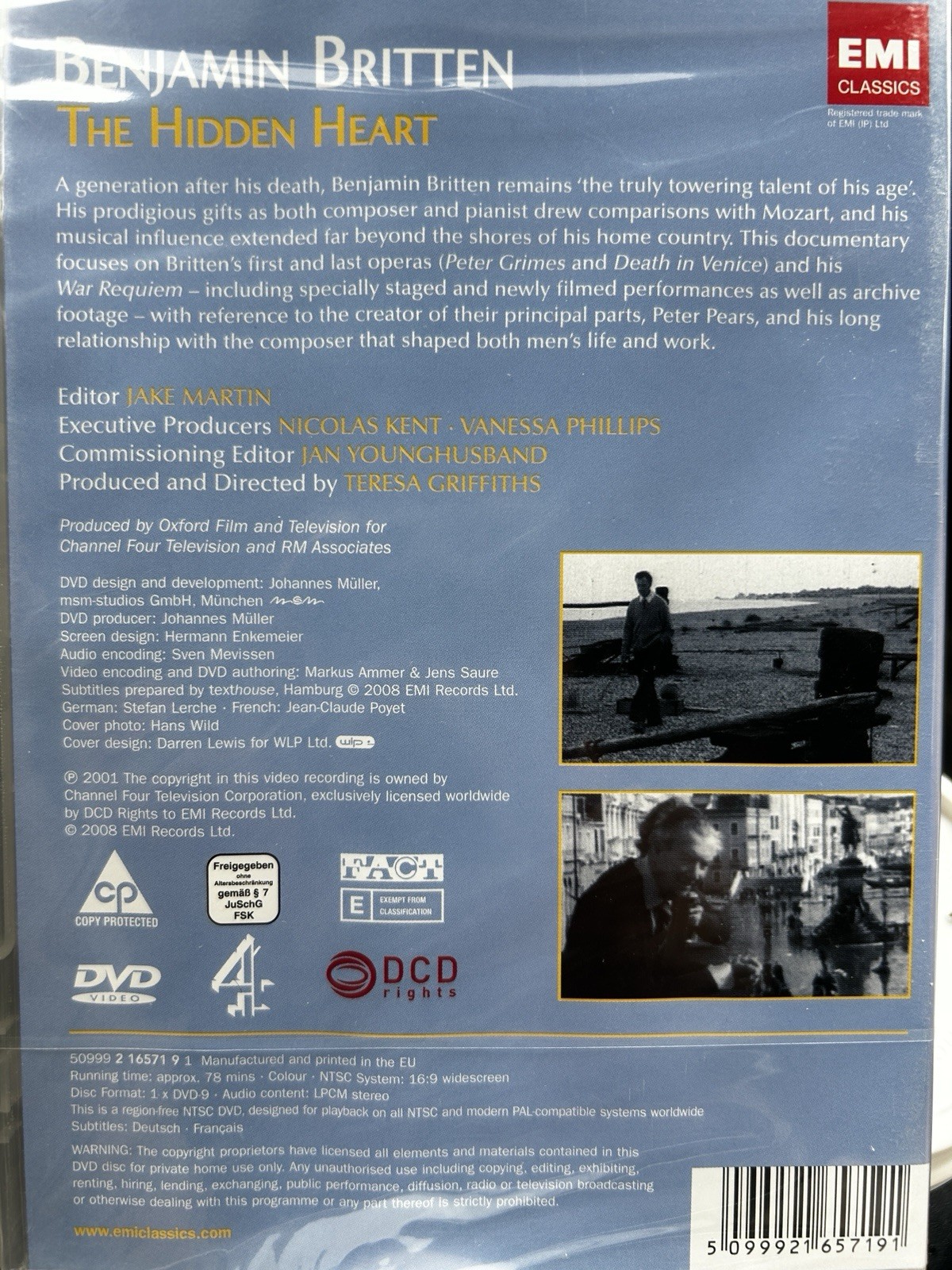 The Hidden Heart – A Life of Benjamin Britten and Peter Pears All Region DVD