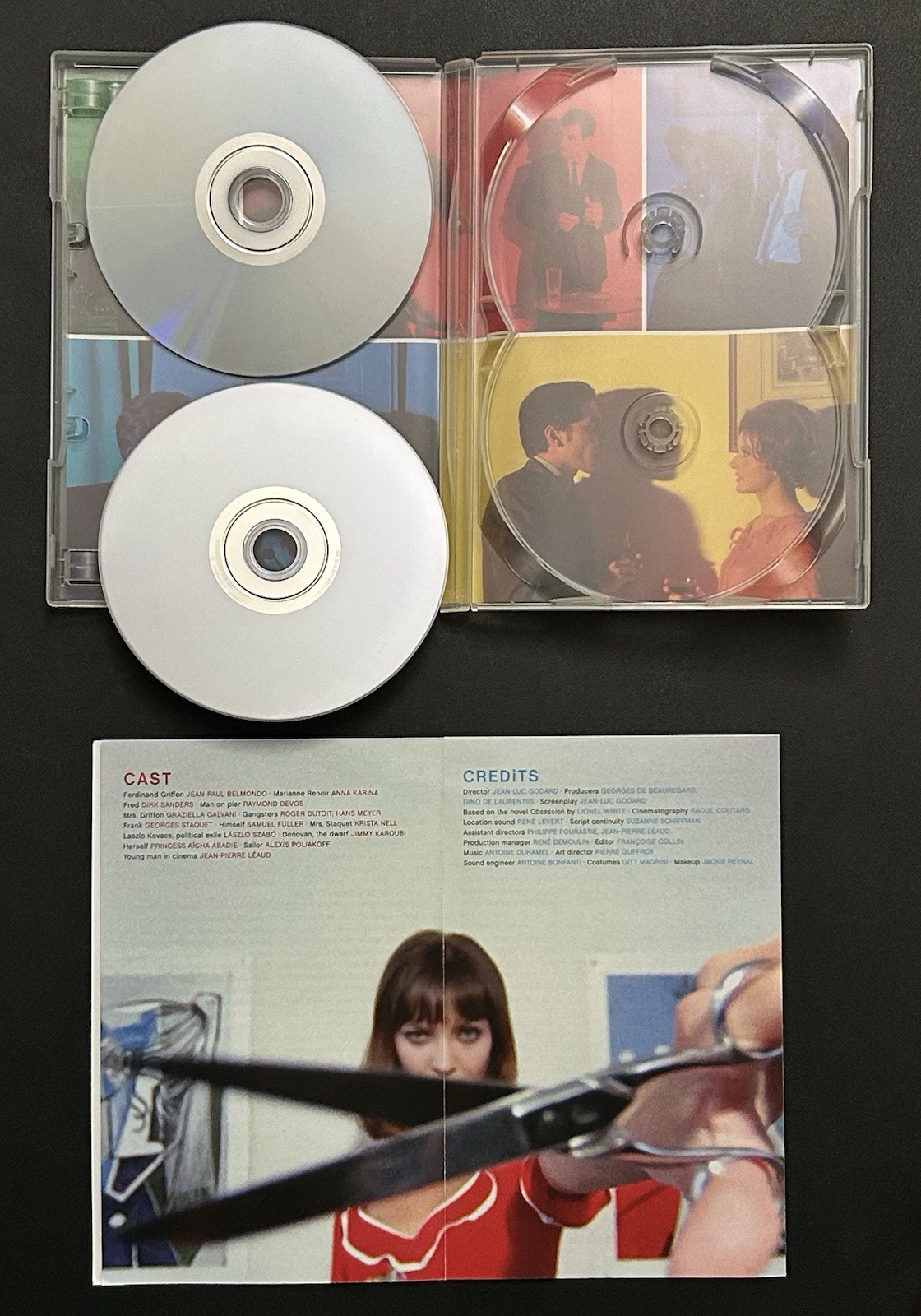 ‘Pierrot Le Fou’ (1965) Criterion Collection 2020 (2) DVDs +book +case used EX