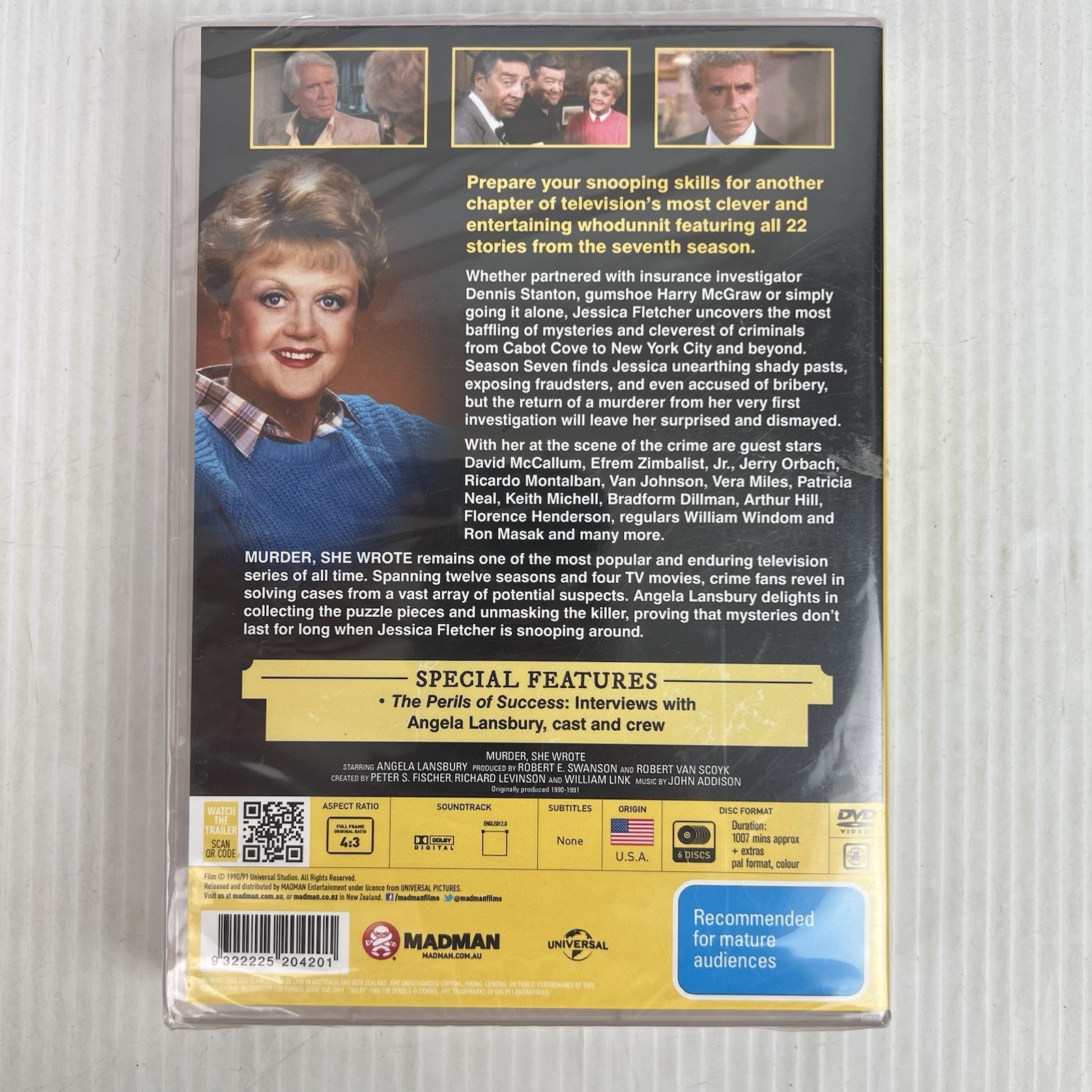 Murder, She Wrote : Season 7 (DVD, 1990) – Region 4 – PAL – Brand New Sealed