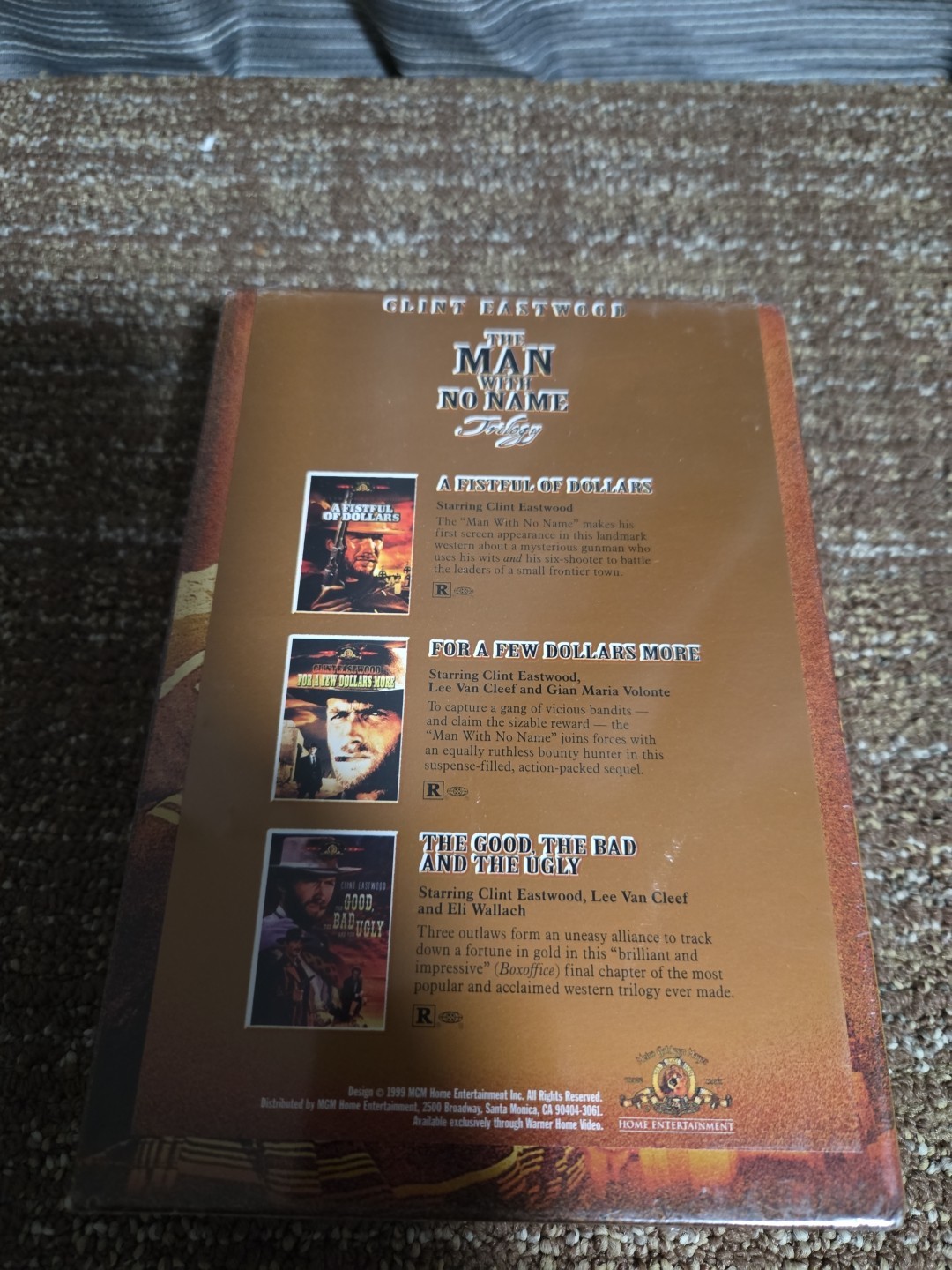 Clint Eastwood: The Man With No Name Trilogy (3-DVD) NEW SEALED For Few Dollars
