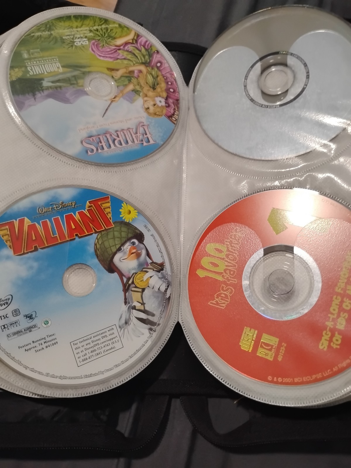 104 Dvd Lot Wholesale Loose With Binder Zipper Case Disney Family Kids Teens
