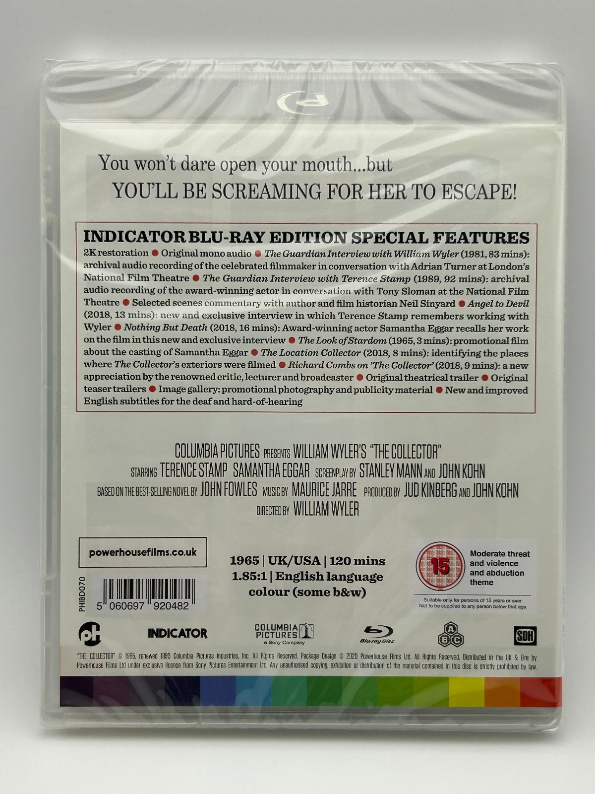 The Collector (1965) Blu-ray Indicator *Region Free* Terence Stamp 60s Thriller